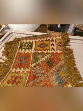 New Pottery Barn Gianna Tribal Kilim Rug, Small, Warm Multi